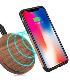 Walnut Wood Wireless Charger - Fast Charging