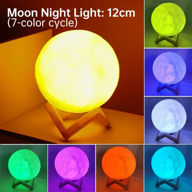 LED Moon Lamp – Dimmable & Realistic Lunar Glow