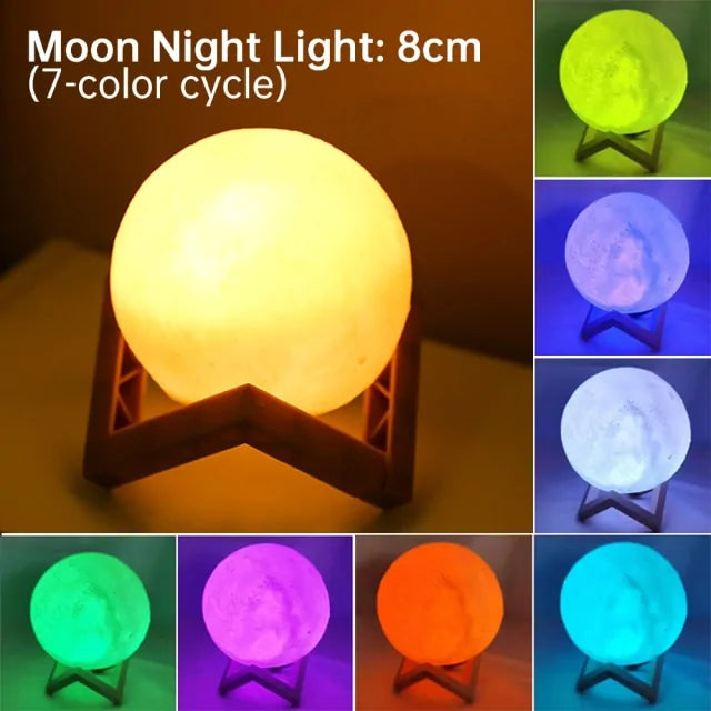 LED Moon Lamp – Dimmable & Realistic Lunar Glow