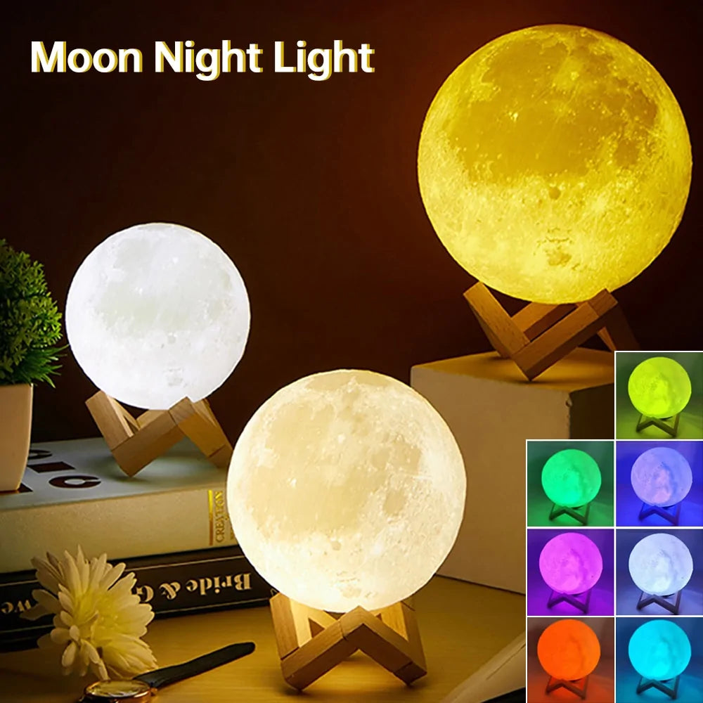 LED Moon Lamp – Dimmable & Realistic Lunar Glow