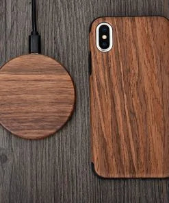 Walnut Wood Wireless Charger - Fast Charging