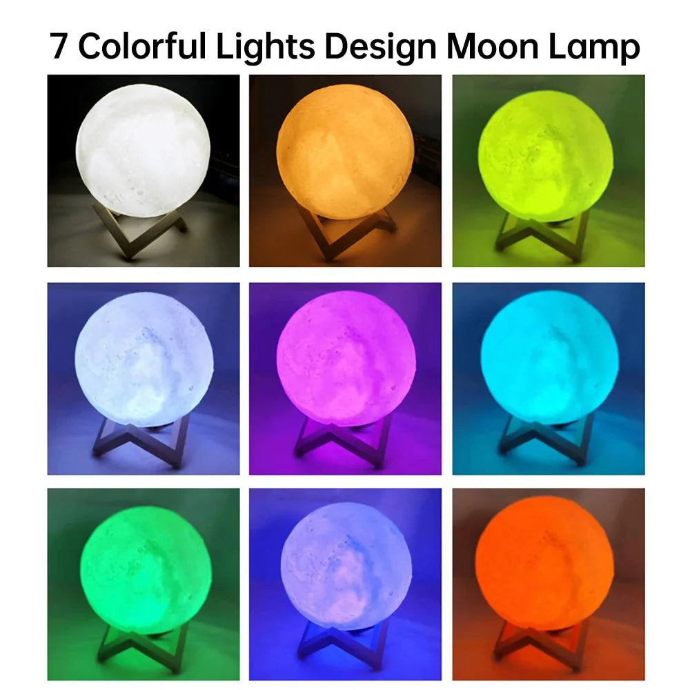 LED Moon Lamp – Dimmable & Realistic Lunar Glow