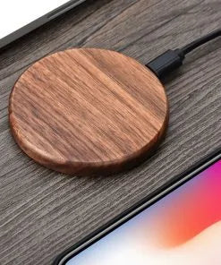 Walnut Wood Wireless Charger - Fast Charging