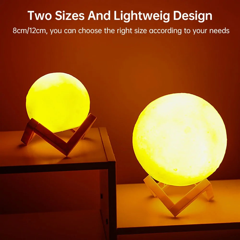 LED Moon Lamp – Dimmable & Realistic Lunar Glow