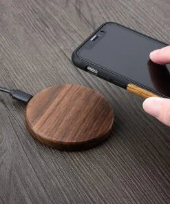 Walnut Wood Wireless Charger - Fast Charging